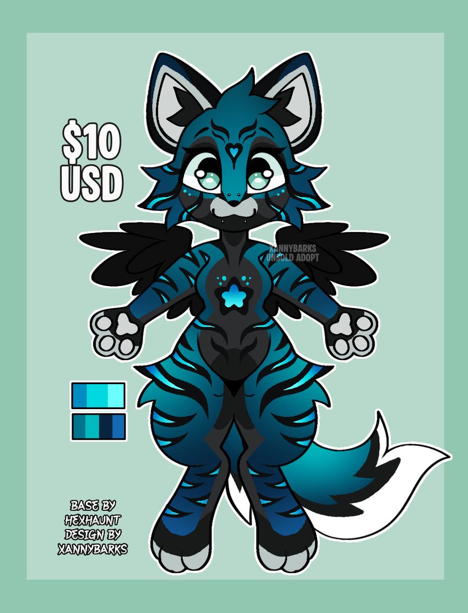 XannyBarks's tweet photo. I messed up the post abt this one crazy style this morning LMAO, so reposting 

Blue scene inspired wolf, 10 USD! I accept most payment methods, comment or DM to claim. Base by @HexHaunted https://t.co/qUxyYCJVu7