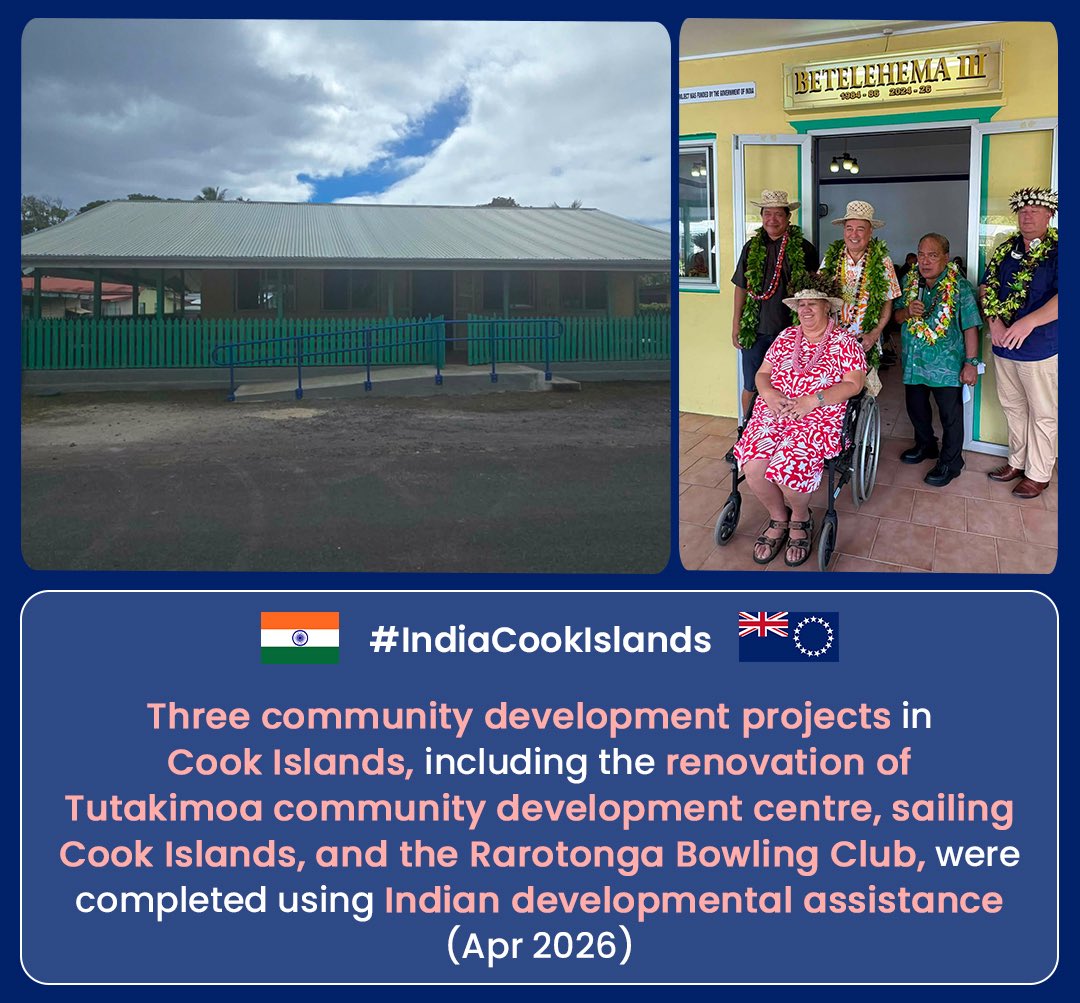 DrSJaishankar's tweet photo. Warm wishes to FM Tingika Elikana, the Government and people of the Cook Islands on their Constitution Day. @CKI_MFAI

🇮🇳 🇨🇰 https://t.co/Ty2Xtp7RQq