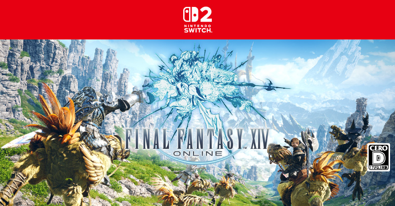 Nintendo's tweet photo. [トピックス]ひとりでも、みんなでも冒険を楽しめるRPG『ファイナルファンタジーXIV』が、Nintendo Switch 2 で配信中。たっぷり遊べる無料体験版「フリートライアル」も。
※本作の対象年齢は「17歳以上」です。
https://t.co/jztRtcDGJJ
