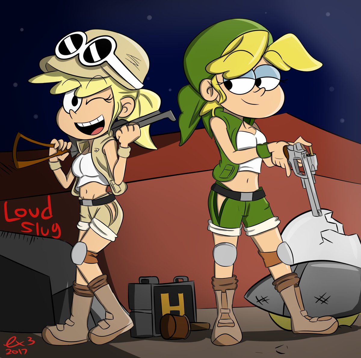 Ex3Corez's tweet photo. Lori Leni &amp; Metal Slug (2017)

maybe i should redraw this one day..?🤔 https://t.co/Kr8kOFw4B9
