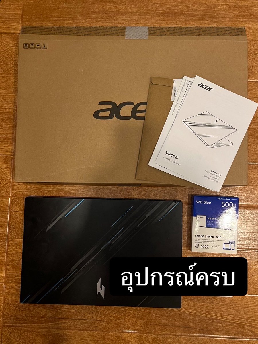 MojiChan121's tweet photo. ACER NitroV15 ANV15-51 RTX2050 เครื่องสวย มือเดียว มีประกันศูนย์ ⭐
🍒 Intel® Corei5 2.10GHz 13th Gen
🍒 Ram 16GB DDR5 SDRAM Windows 11 Home
🍒 GeForce RTX™2050 4GB GDDR6
🍒 SSD 512GB + SSD 500GB (รวม 1TB) 
🍒 ประกันศูนย์ถึง 29/9/2026
Serial No. NHQNAST002333185D87600
Check https://t.co/yoESTGYRZU
🍒 หน้าจอ 15.6 FullHD 144Hz มีตำหนิจุดเล็กๆ
🍒 เครื่องสวยเหมือนใหม่ เล่นเกมส์ ตัดต่อวิดิโอ ทำกราฟิกจบในเครื่องเดียว
🍒 ช่อง Port ต่างๆ ปุ่มคีย์บอร์ด ลำโพง บลูทูธ Wifi ไฟลอด แสงหน้าจอทุกอย่างปรับใช้งานได้ปกติ
-----------------------------------
⭐ 18900 รวมส่ง ⭐
📌 นัดรับราชบุรี (ลูกค้ามารับเอง) 18500 บาท
-----------------------------------
✔️ กล่อง คู่มือใบรับประกัน ใบเสร็จจากศูนย์
✔️ สายชาร์จ Adaptor
✔️ ฟรีเมาส์สีขาว Onikuma
🎁 ของแถมพิเศษ! เฉพาะลูกค้าที่มารับเอง
แท่นวางโน๊ตบุ๊ค Laptop Stand ฟรี!
-----------------------------------
สนใจ Inbox ได้เลยค่ะ

❌ ไม่มีเก็บเงินปลายทาง
❌ ซื้อแล้วไม่คืนเงินทุกกรณีกรุณาวิดิโอคอลตรวจสอบเครื่องให้แน่ใจก่อนทำการสั่งซื้อ
❌ ไม่รับผ่อนหรือแบ่งจ่าย

#โน๊ตบุ๊คมือสอง #คอมพิวเตอร์มือสอง #โน๊ตบุ๊คราคาถูก