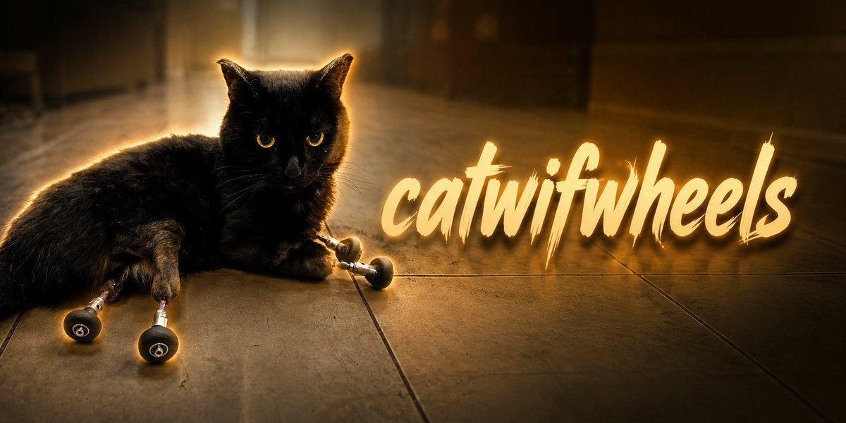 Viruscoinpf's tweet photo. wtf??? this cat is literally catwifwheels??

this cat has prosthetic wheels as legs and his name is Moony and he's now going viral

this is so good 
https://t.co/aTordNewhv https://t.co/xmVu4MqpL3