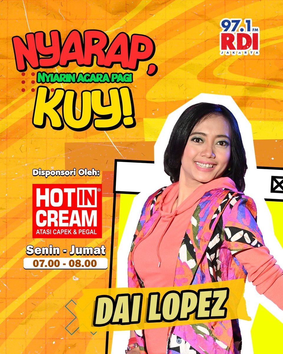 rdi971's tweet photo. Selamat pagi semuanyaaa!! Dah pada bangun??

Yuk langsung setel radionya trus dengerin #NyarapKuy bareng @hotincream.id

Mau absen? Langsung komen aja ya di #BURJO https://t.co/RZcgaifI10