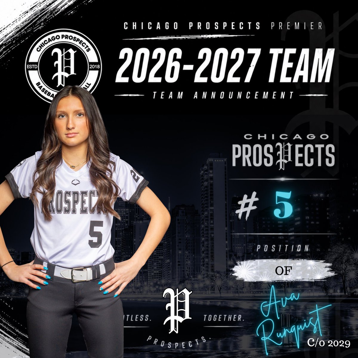ChiProspects16u's tweet photo. 🚨 Roster Rollout 🚨

Welcome back, Ava Runquist!

#5 | OF | Riverside Brookfield High School

A returning outfielder, Ava brings versatility to the lineup as a switch hitter and continues to be a dependable presence in the outfield. We’re excited to have her back with Chicago Prospects Premier for another season!

@DiamondAddicts @TopPreps @LineDsoftball @ExtraInningSB @SunilSportsNews @PrepSoftball @tagupSoftball
