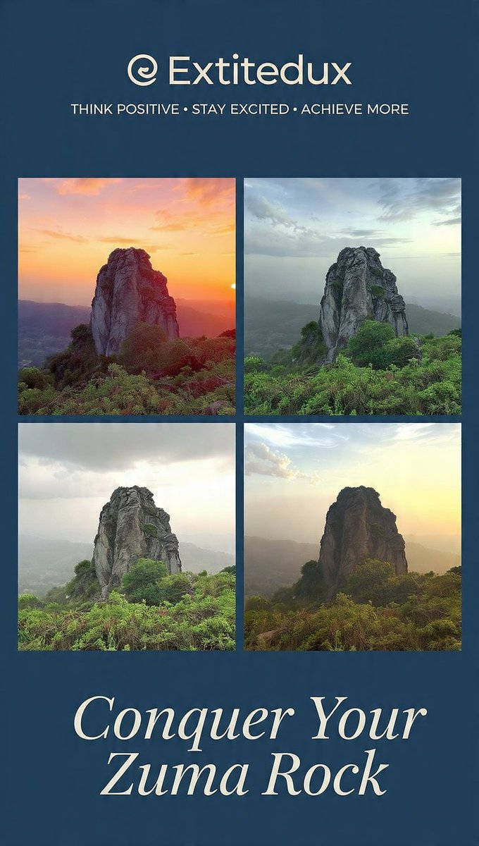excitedux's tweet photo. ZUMA ROCK 🇳🇬
Gateway to Abuja | 725m of Pure Power

This rock doesn't move.
It waits for you to rise.

What obstacle will YOU conquer this week? 👇

#ZumaRock #ExploreNigeria #Extcitedux #ThinkPositive #StayExcited #AchieveMore https://t.co/lU62GuTntj