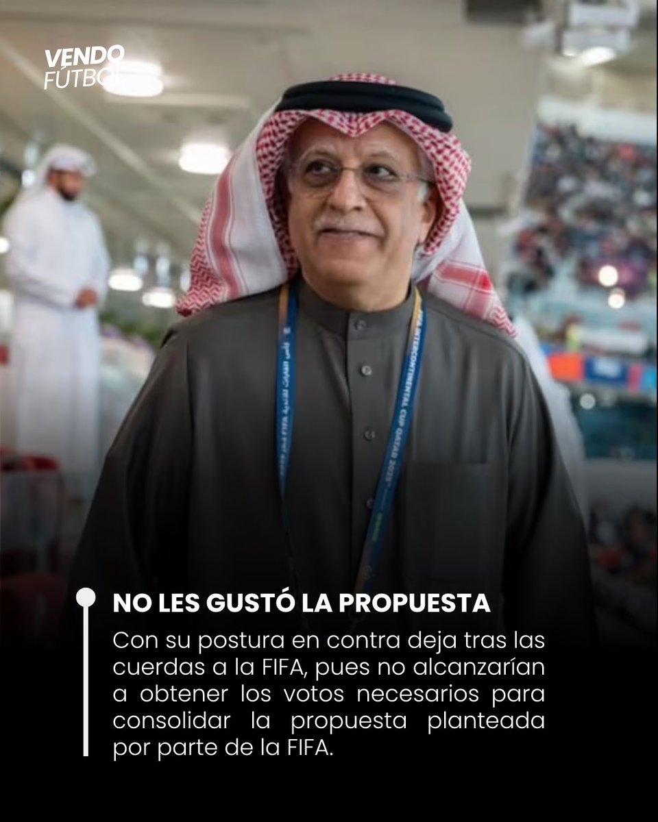 vendo_futbol's tweet photo. ASIA RECHAZA LA PRIVATIZACIÓN DEL MUNDIAL 🌏❌️
La AFC rechazó el proyecto FIFA Forward Enterprise y se sumó a la postura de la UEFA y la Concacaf. El organismo asiático pidió mayor transparencia en la gestión de la FIFA.
#AFC #UEFA #FIFA #Mundial2026 #Futbol https://t.co/VtzwuZQnJi