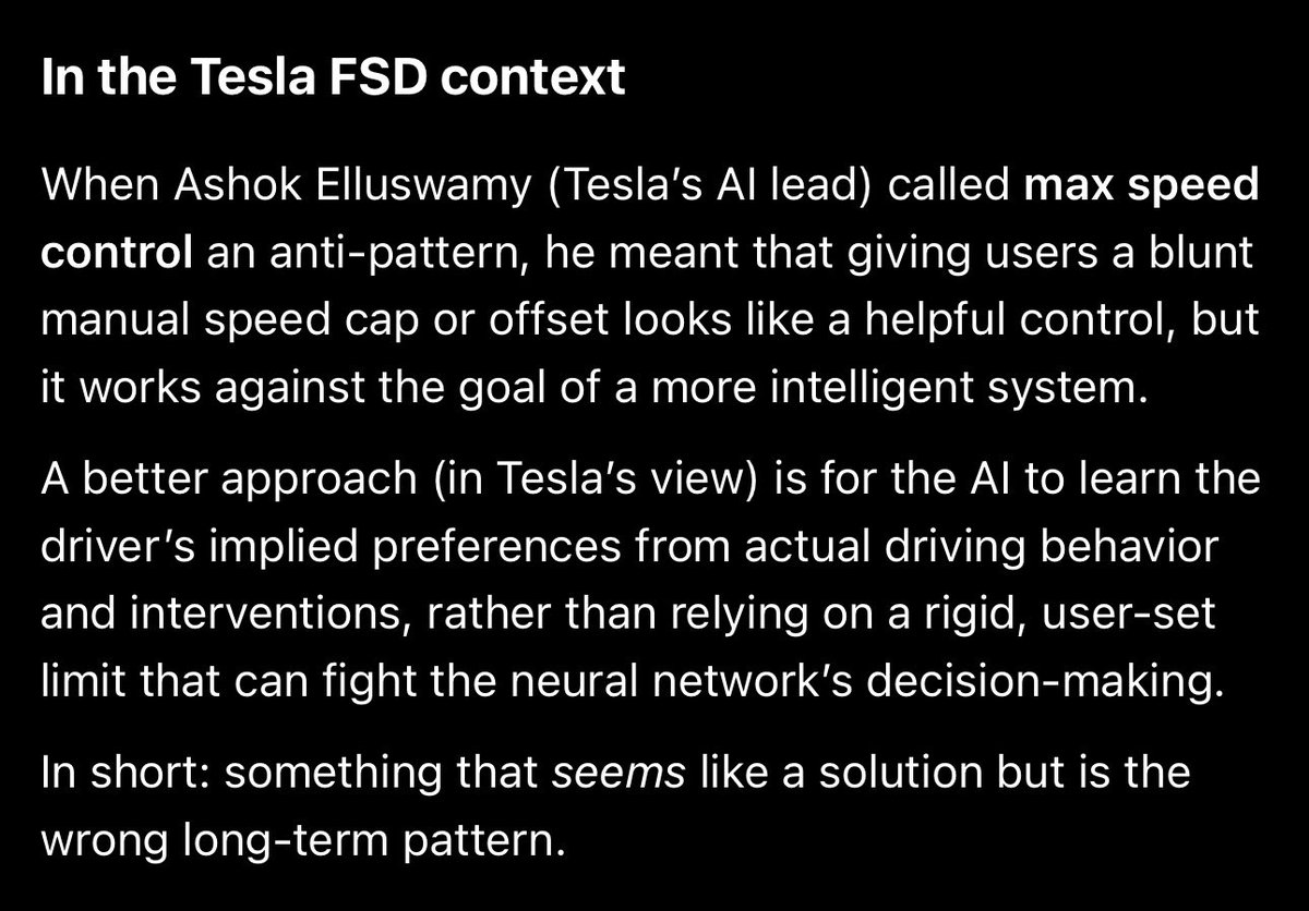thismattexists's tweet photo. @BradleyInKona @aelluswamy @DavidMoss You’re teaching it everytime you correct that behaviour. Patience young grasshopper… https://t.co/hZ64fpYzQ6