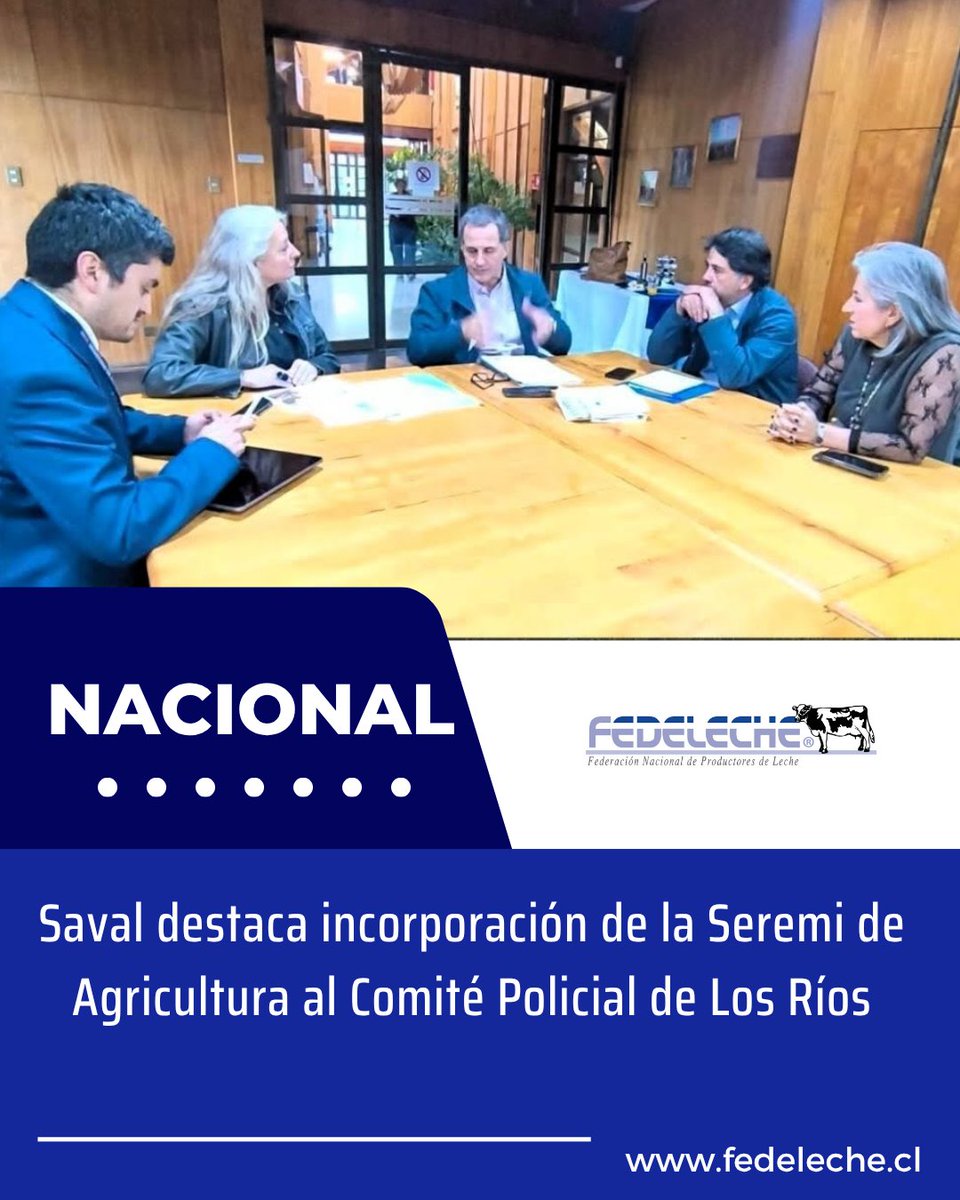 FedelecheFG's tweet photo. #País🇨🇱 Como un importante avance para fortalecer la seguridad en el mundo rural calificó Saval la incorporación al Comité Policial de la región

Nota completa en https://t.co/2KmoMGp9aE 📱
LINK https://t.co/XEjoAqzyeS

#leche #lechechilena #lecheros #saval https://t.co/FZDKHx00fN