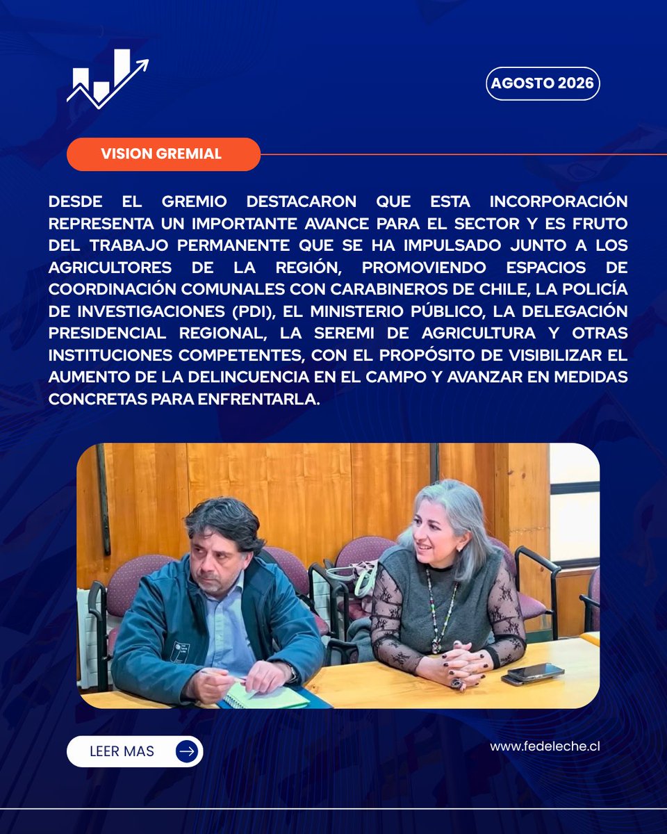 FedelecheFG's tweet photo. #País🇨🇱 Como un importante avance para fortalecer la seguridad en el mundo rural calificó Saval la incorporación al Comité Policial de la región

Nota completa en https://t.co/2KmoMGp9aE 📱
LINK https://t.co/XEjoAqzyeS

#leche #lechechilena #lecheros #saval https://t.co/FZDKHx00fN