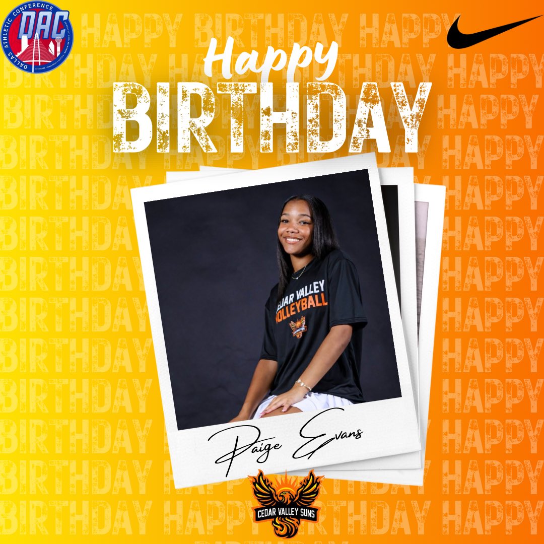 CedarValleyVB's tweet photo. Happy birthday to Freshman DS/L, ๐๐๐๐๐ ๐๐ซ๐๐ฃ๐จ!!!
We hope you have a wonderful day๐งก๐๐๐
#FAMILY #CVVB #LadySuns https://t.co/kMs4GoMI3c
