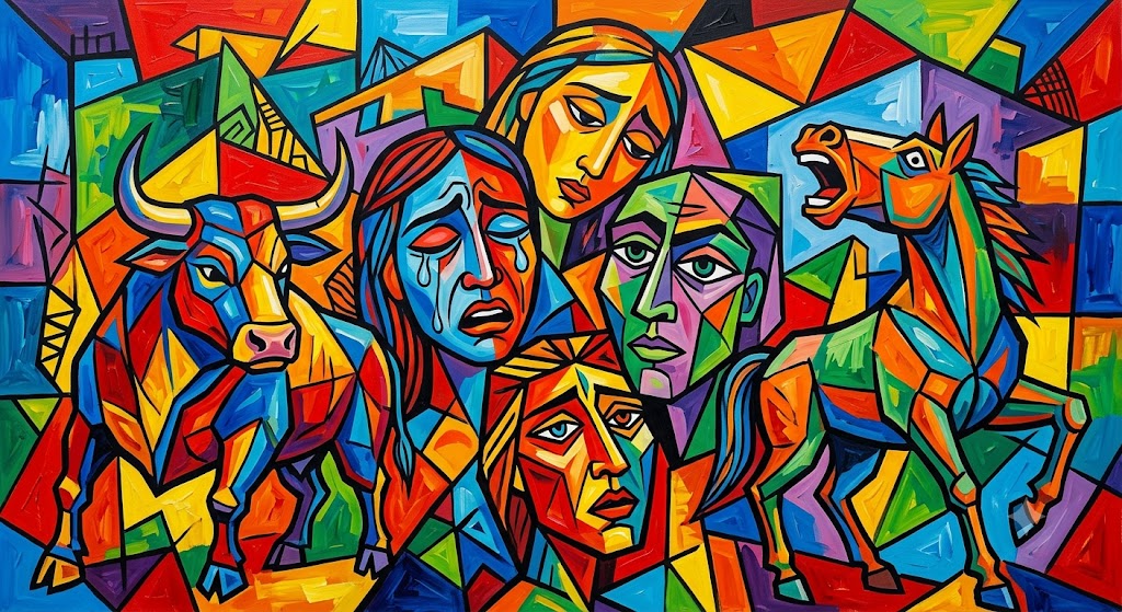 ezchx's tweet photo. Prism of Guernica inspired by Picasso's Guernica https://t.co/oKfvOR7rbb