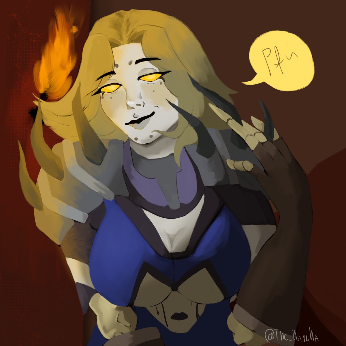 The_Kanuka's tweet photo. The joke you told amuses her (commission for anon) #commission #art #digitalart #worldofwarcraft #wow https://t.co/ek7DOad0gS