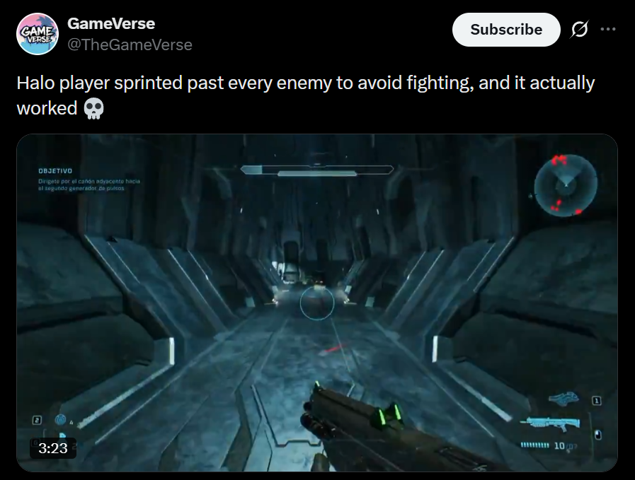 GiveMeBanHammer's tweet photo. -Be Halo Campaign Devolved...I mean Evolved
-Using the Denuvo of Game engines, Unreal Engine 5
-Atrocious performance and stability
-Millennial writing as if the writers are some Marvel Cinematic Universe writer rejects.
-Every beloved character changed, voices at the least, complete personality changes at most.
-Every writer believe that being sarcastic, smug, condescending and needlessly aggressive is "cool"
-Someone's OC self-insert who looks like a bootleg John Marston, who keeps trying to antagonise Master Chief
-Destroying the original identity of the game by adding unnecessary things like dedicated sprint , that allows players to practically sprint and jump past enemies instead of engaging in the content naturally.
-Broken Ai, incomplete janky animations, bugs and glitches that were not even in the Anniversary Edition.

And the punchline by the looks of it:
- Increasing number of players are posting, sometimes with screencaps that they were denied refunds for the game, often well within the refund window - and even legit reasons like simply being unable to play.

I can feel the "Triple A" quality from here.
