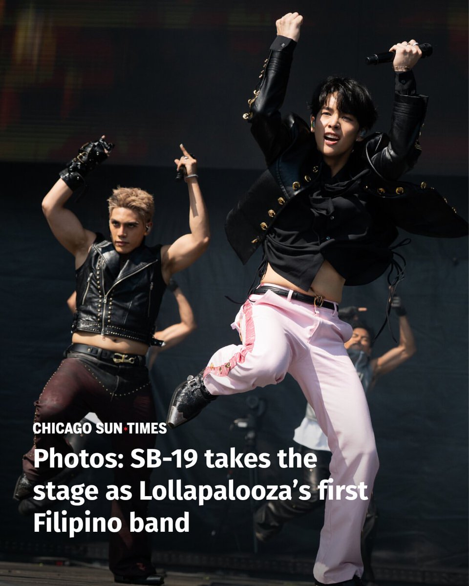 esbibase's tweet photo. SB19 (@SB19Official) has been featured on Chicago Sun Times following their historic Lollapalooza debut in Chicago. https://t.co/MSfdqk3XRW