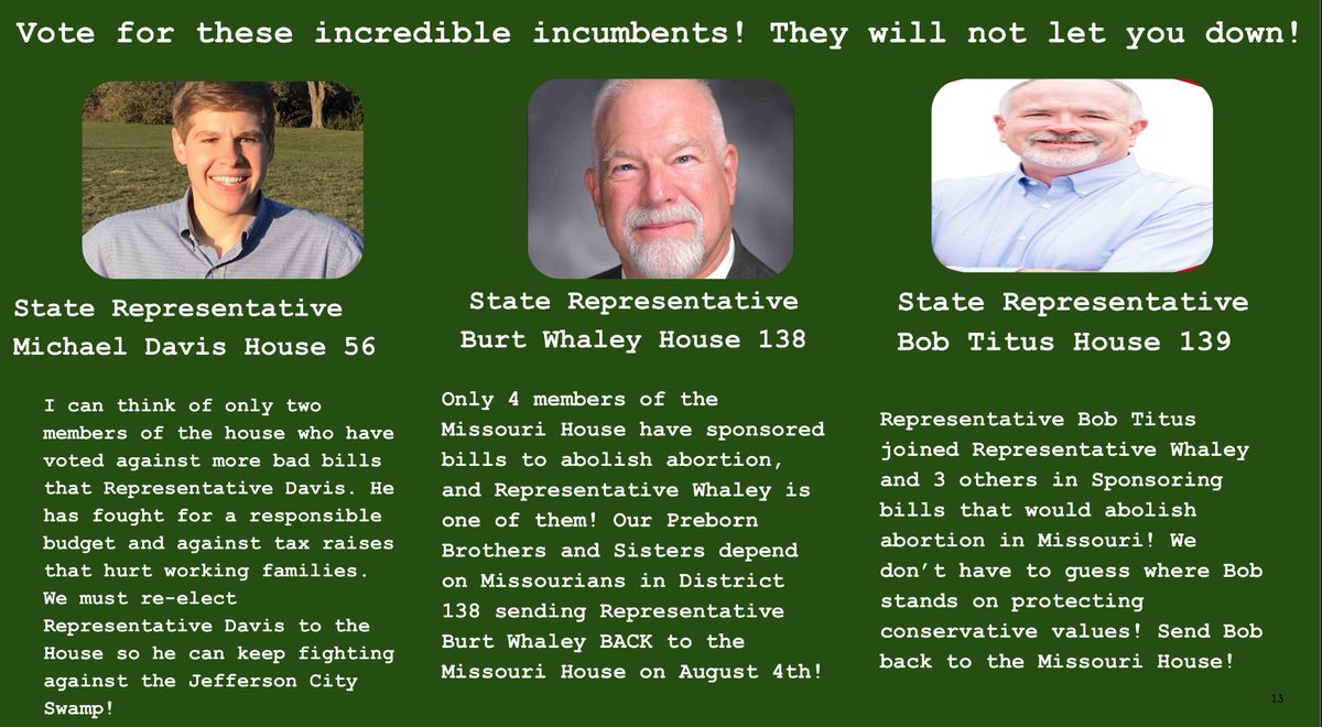 RedStateRinos's tweet photo. ‼️ Missouri! Don’t forget to vote in tomorrow’s primary! Here are 6 incumbents we endorse for re-election: https://t.co/lt52vYJV1x