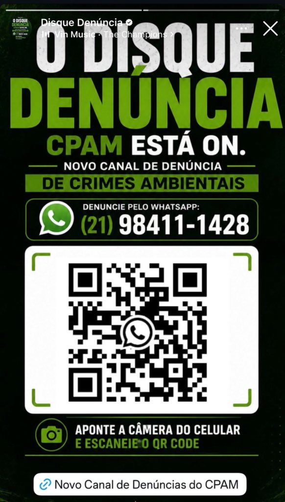kaarolzx's tweet photo. Canal oficial de denúncias de crimes ambientais no Rio de Janeiro (onde ela mora) pra denunciar 

Vinculem o print do stories e informem sobre a suposta compra do macaco de forma ilegal, além dele permanecer em uma gaiola minúscula  

WhatsApp: 21 98411 1428

Leva um minuto! https://t.co/uTp9rLEDYx