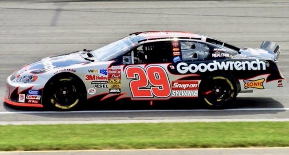 LegendsNascar's tweet photo. Kevin Harvick won the 2003 Brickyard 400 23 years ago today. 🏁 

It was the first time the pole winner won the race.  

#TheCloser 🏁 https://t.co/rCmGBjg08A