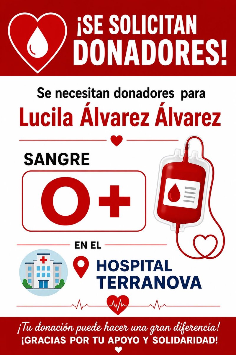 donaenvida's tweet photo. #URGENTE #Guadalajara #Jalisco #Sangre tipo O+ para Lucila Álvarez Álvarez, en el Hospital Terranova.

#DonaEnVida https://t.co/RuYaAfId9Z