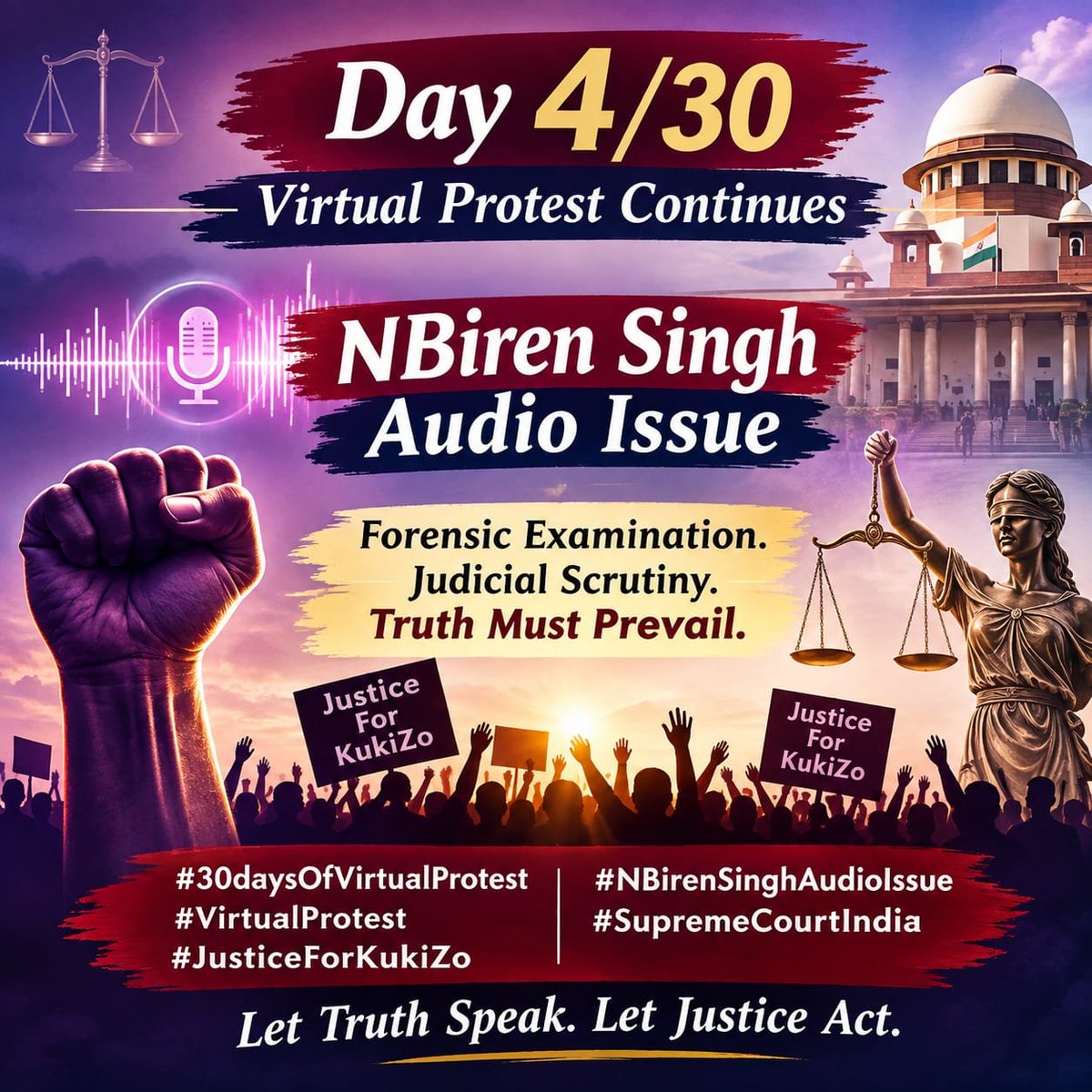 AriesHaoneoKuki's tweet photo. DAY 4/30

An audio recording can carry serious allegations.But allegations must be tested against evidence.

The key question is not:

“Who believes the audio?”

The question is:
Can its authenticity be independently established.

#NBirenSinghAudioIssue #30DaysofVirtualProtest https://t.co/l9htSEQUtD