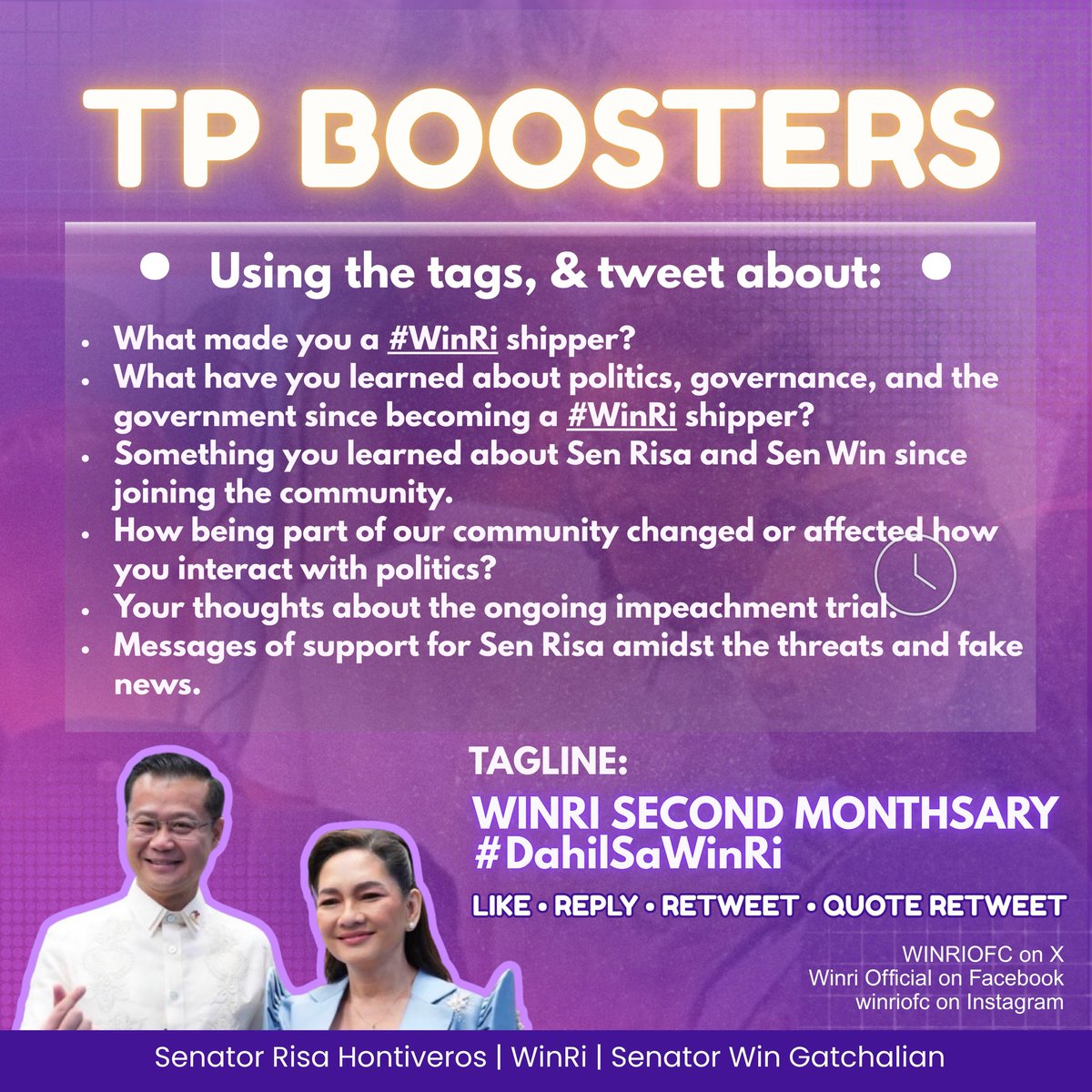 WinRiOFC's tweet photo. TREND PARTY BEGINS NOW

Quote Tweet or reply your answer to each question. Don’t forget to include our tags!

WINRI SECOND MONTHSARY
#DahilSaWinRi https://t.co/VBvNaPhNnE