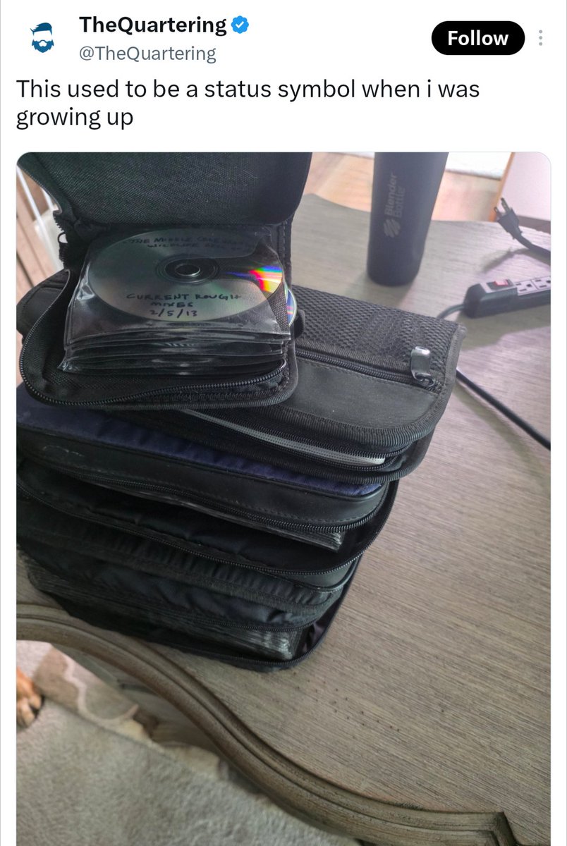 FatCurlyFries00's tweet photo. Lmao, this fat cuck @TheQuartering decided to flex his CD collection to strangers online. 🍊🐂 https://t.co/82ZQiNpvn1