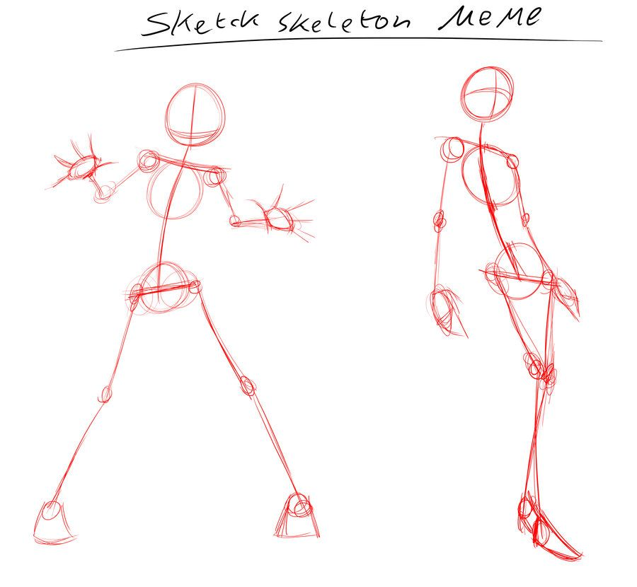 designatmo's tweet photo. Good poses start with the skeleton, not the details https://t.co/kSdsCIfdSG