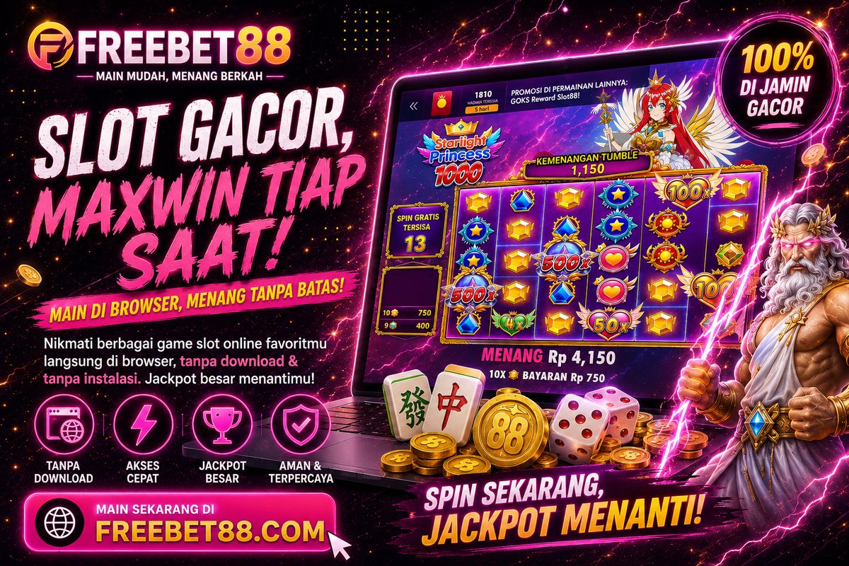 Frebet88's tweet photo. 🚀 Cari pengalaman bermain yang lebih seru?

Yuk, kunjungi FREEBET88 dan temukan berbagai pilihan slot online favoritmu.

🌐 https://t.co/RyMhcaOYf7

#RUPIAH88 #SlotGacor  #KritikTerhadapPLN https://t.co/qOWkH1yTVn