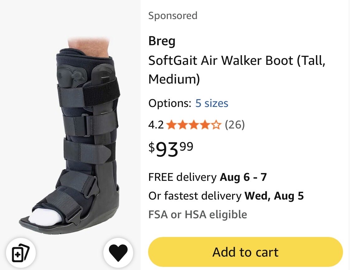 Angry_CO_Girl's tweet photo. Tore a muscle in my leg and I was given a walking boot by the Urgent Care. Retail on https://t.co/nNWCAaHs6H is $93.99. Breg sent me a bill charging $425 for the boot. So I called them. I asked how they justify charging me 4x the retail cost for the boot. Then I asked her what they charged customers that are private-pay who do not have insurance. Of course she would not tell me a price. 

Not a single medical supply company should be allowed to charge based on insurance coverage. They should be forced to charge the same retail price on websites and Amazon as they do as a third-party supplier providing products to healthcare patients.

@SecKennedy @POTUS please fix this bullshit. Make it ILLEGAL for any company to mark up prices simply because you are in insurance payer, or healthcare patient. It is price gauging and these unethical businesses do not provide prices at the time of purchase and continue to do the “surprise billing” crap.