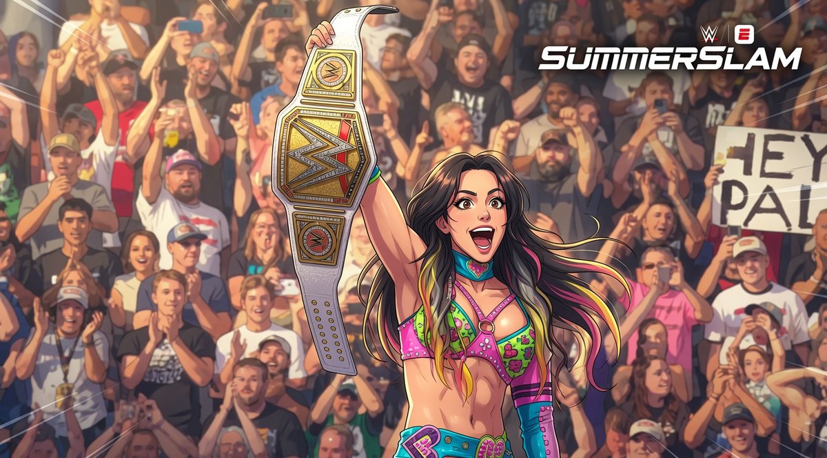 Sebasvideos's tweet photo. Algunas imágenes al estilo animé de #Summerslam que divertida es la IA. https://t.co/GP2psTHC6n