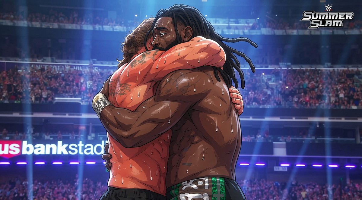 Sebasvideos's tweet photo. Algunas imágenes al estilo animé de #Summerslam que divertida es la IA. https://t.co/GP2psTHC6n