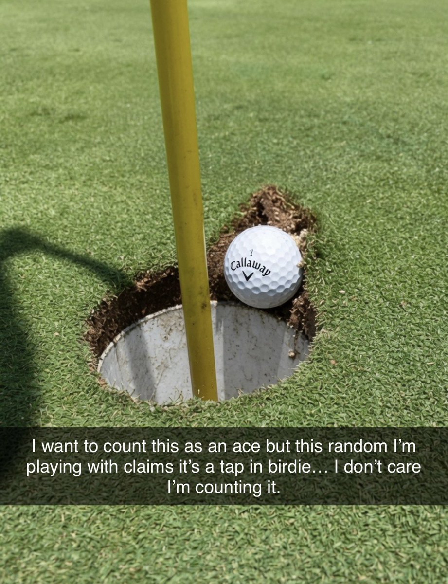 NUCLRGOLF's tweet photo. Are you counting this as a hole-in-one? 🤔 https://t.co/LZsRtwvrSN