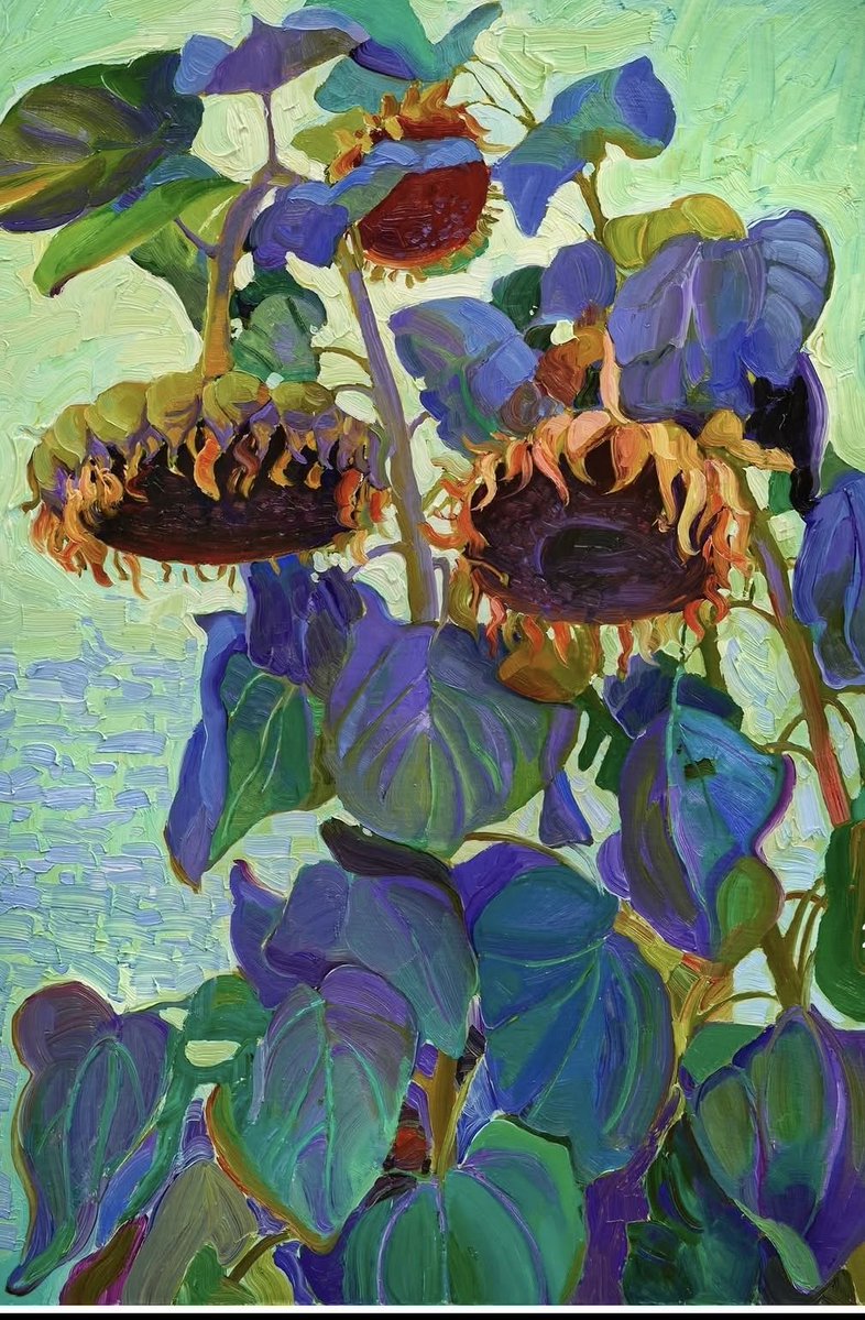 marysia_cc's tweet photo. Sergiu Ciochină. Sunflowers https://t.co/cYdDA8nCe4