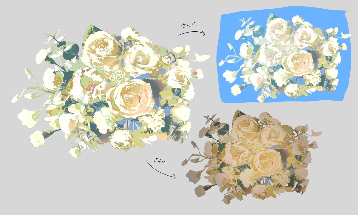 _moyuhisa's tweet photo. クリスタでお花加工メイキングこう？？？ https://t.co/YkM6pEr0zn