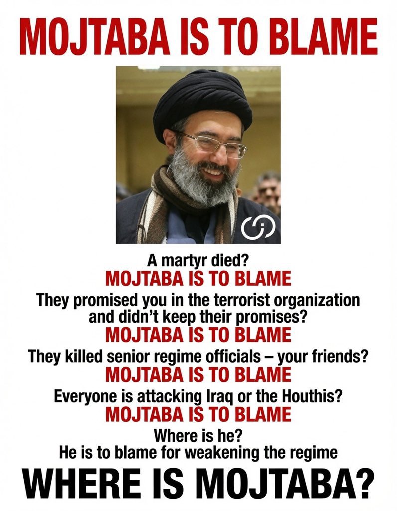 detrbbbbbbpu's tweet photo. People are MOCKING IRGC .
The irony is that the regime is bringing about its own downfall through its TERRIBLE AND EMBARRASSING decisions and the sin of ARROGANCE. 
 
btw
Mojtaba over 6 months never seen alive 
That’s strong evidence of regime weakness 👀👀 https://t.co/jAylJW1czw