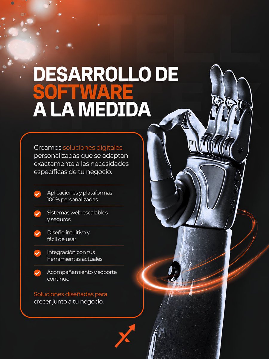 Tellphex's tweet photo. Convierte tus ideas en soluciones digitales hechas para tu negocio. 🚀

En Tellphex desarrollamos software a la medida, pensado para impulsar el crecimiento de tu empresa.

📩 Contáctanos. https://t.co/Z0Mr5GcxYw