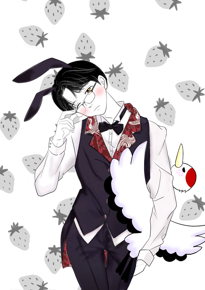 0505__0401's tweet photo. 🚬🍓

はっΣ( ˙꒳​˙  )
8/2だからバニーでバニーの日だったのですね←今更🐰

聡実バニーを再掲 https://t.co/U9qfu9mEgk