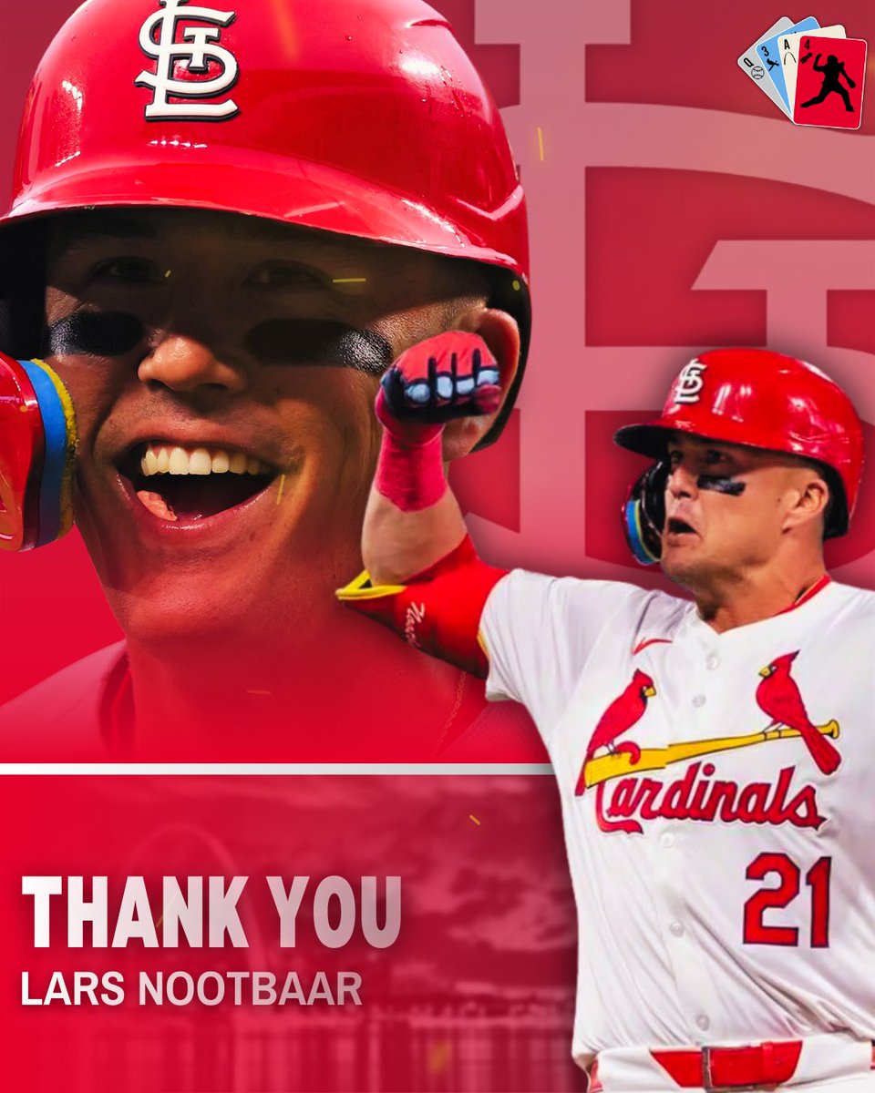DealinTheCards's tweet photo. Noot News one last time: Lars Nootbaar is being traded. More details are coming. Thank you for all the memories, Lars. ❤️ https://t.co/dDqQxL4XNo