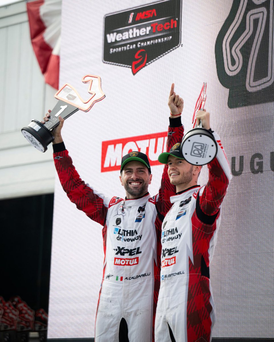 LamborghiniSC's tweet photo. History, made at Road America.
The Lamborghini Temerario GT3 claims its first IMSA victory as Andrea Caldarelli and Sandy Mitchell take the GTD Pro win with Pfaff Motorsports.
The first one in America. 
And just the beginning.

#Lamborghini #LamborghiniSc https://t.co/Gd2cNezyru