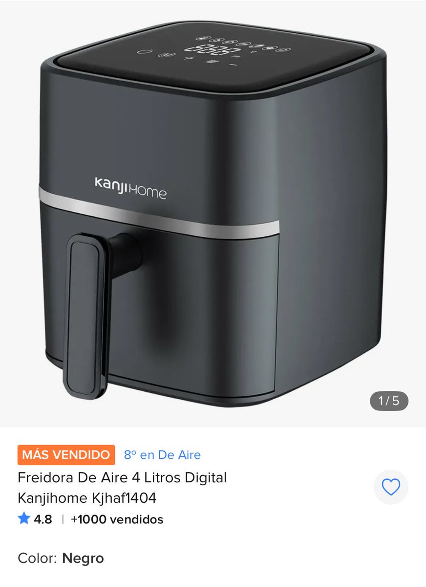 Modoahorroarg's tweet photo. 🔥 ¡EL DESCUENTAZO PARA COCINAR MÁS SANO Y RÁPIDO! 🔥

💸 Antes: $125.299 ➡️ AHORA: $64.974
https://t.co/U1bd32fCpN

Si todavía no tenés una Air Fryer, este es EL momento. Encontré esta freidora digital Kanjihome de 4 Litros con un 48% OFF y es un viaje de ida. 🤯 https://t.co/bu1X2Jml70