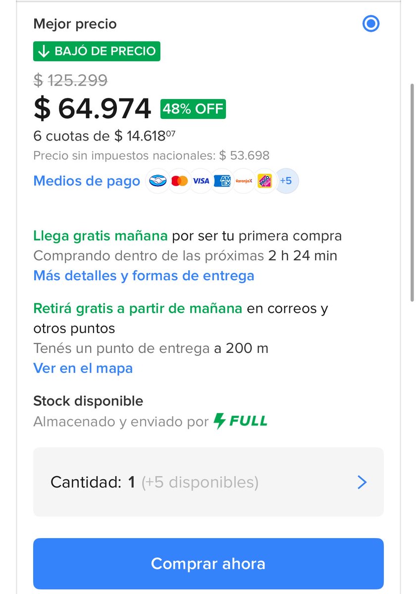 Modoahorroarg's tweet photo. 🔥 ¡EL DESCUENTAZO PARA COCINAR MÁS SANO Y RÁPIDO! 🔥

💸 Antes: $125.299 ➡️ AHORA: $64.974
https://t.co/U1bd32fCpN

Si todavía no tenés una Air Fryer, este es EL momento. Encontré esta freidora digital Kanjihome de 4 Litros con un 48% OFF y es un viaje de ida. 🤯 https://t.co/bu1X2Jml70