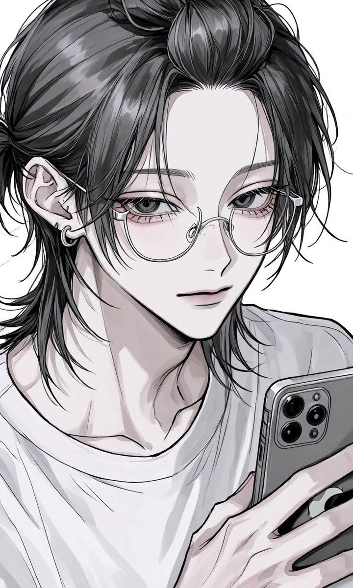 o8ee_L's tweet photo. 🖤＋👓＋ポンパドール
#フリーアイコン #フリーイラスト https://t.co/rDJYSGUPCL