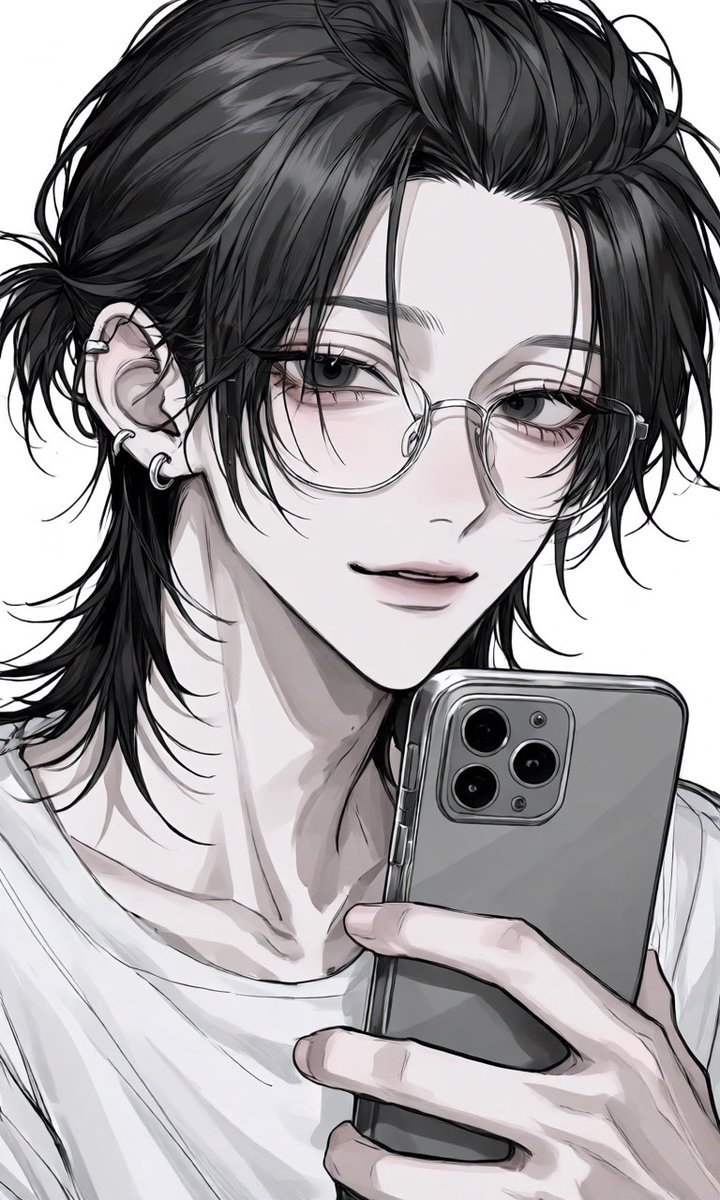 o8ee_L's tweet photo. 🖤＋👓＋ポンパドール
#フリーアイコン #フリーイラスト https://t.co/rDJYSGUPCL
