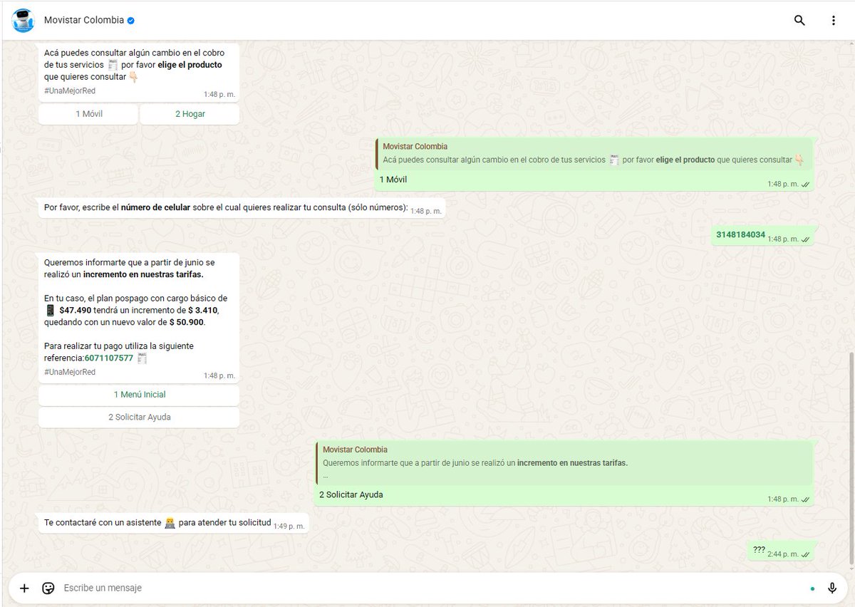 imajeztic's tweet photo. @sicsuper quiero reportar que @MovistarCo no tiene habilitado un canal de atencion al cliente para soporte tecnico ni PQRS, pero si ingresas tu info al canal de ventas te contacta IPSO FACTO, y si les pides a dichos agentes que te remitan a atencion al cliente, te cuelgan https://t.co/ley5lduooN