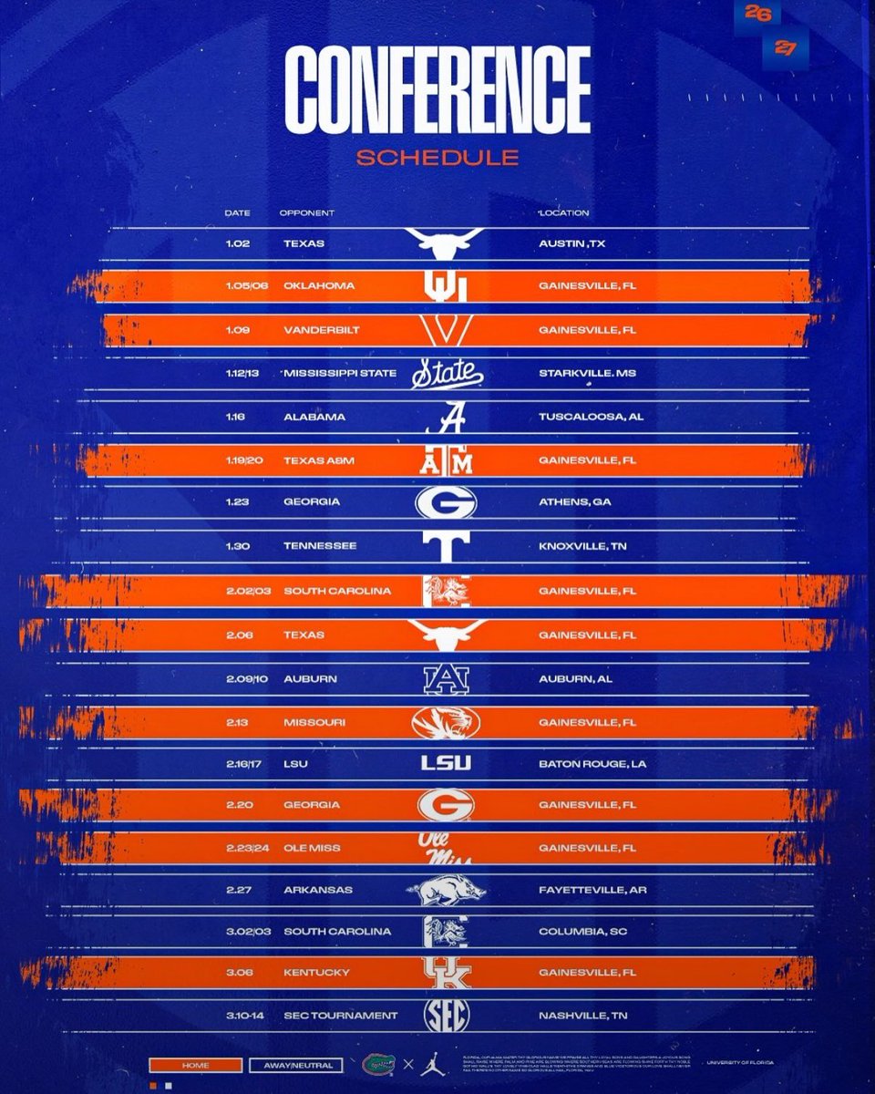 GatorsNetwork's tweet photo. Florida’s 2026-2027 schedule is LOADED 👀

How many games will the Gators win next season? 🤔 https://t.co/D4O2EcNOJD