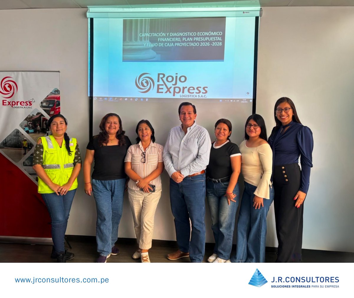 JRCONSULTORES_'s tweet photo. Felicitamos a Rojo Express Logística por concluir satisfactoriamente su Diagnóstico Económico Financiero, Presupuesto por Área y Flujo de Caja Proyectado 2026-2028, herramientas fundamentales para planificar con claridad y tomar mejores decisiones. https://t.co/4qN44XXmnH