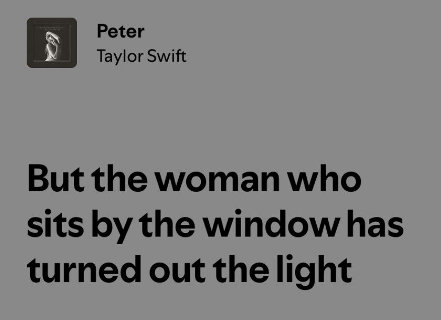 tay13version's tweet photo. a taylor podia ter somente escrito que perdeu as esperanças e que não esperaria mais a pessoa, mas ao invés disso ela disse: "but the woman who sits by the window has turned out the light"
e criou umas das frases mais impactantes do TTPD https://t.co/oVDlEyKoZ3