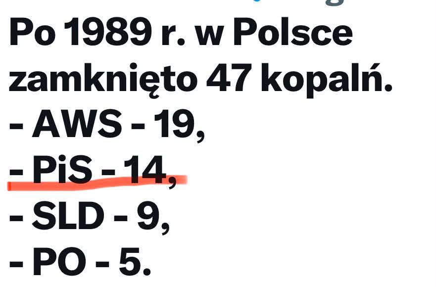 szymapajo's tweet photo. Przypomnijmy PISIOROM @pisorgpl , kto i ile zlikwidował kopalń w Polsce⤵️. Rząd PiS w czołówce 😱
Teraz minister z rządu PiS Szefernaker, w imieniu Prezydenta będzie uzasadniał wniosek o referendum ogólnokrajowe. 
Himalaje hipokryzji czy totalny debilizm? https://t.co/1zhOz4o7fB