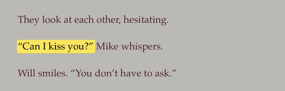 finnerwheeler's tweet photo. Can I kiss you? / You don’t have to ask. 

This tether from lameparties first fic, a lesson in kissing and ttmd;ttms is so special to me https://t.co/g49qnJazIT
