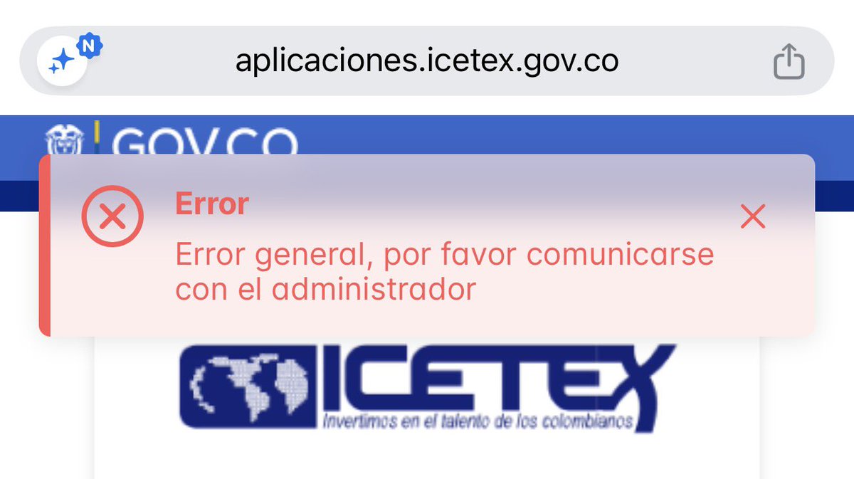 sm____12's tweet photo. @ICETEX uno queriendo pagar, y la pagina totalmente caída desde el viernes!! Que hacemos? https://t.co/hSCeWYJxtO