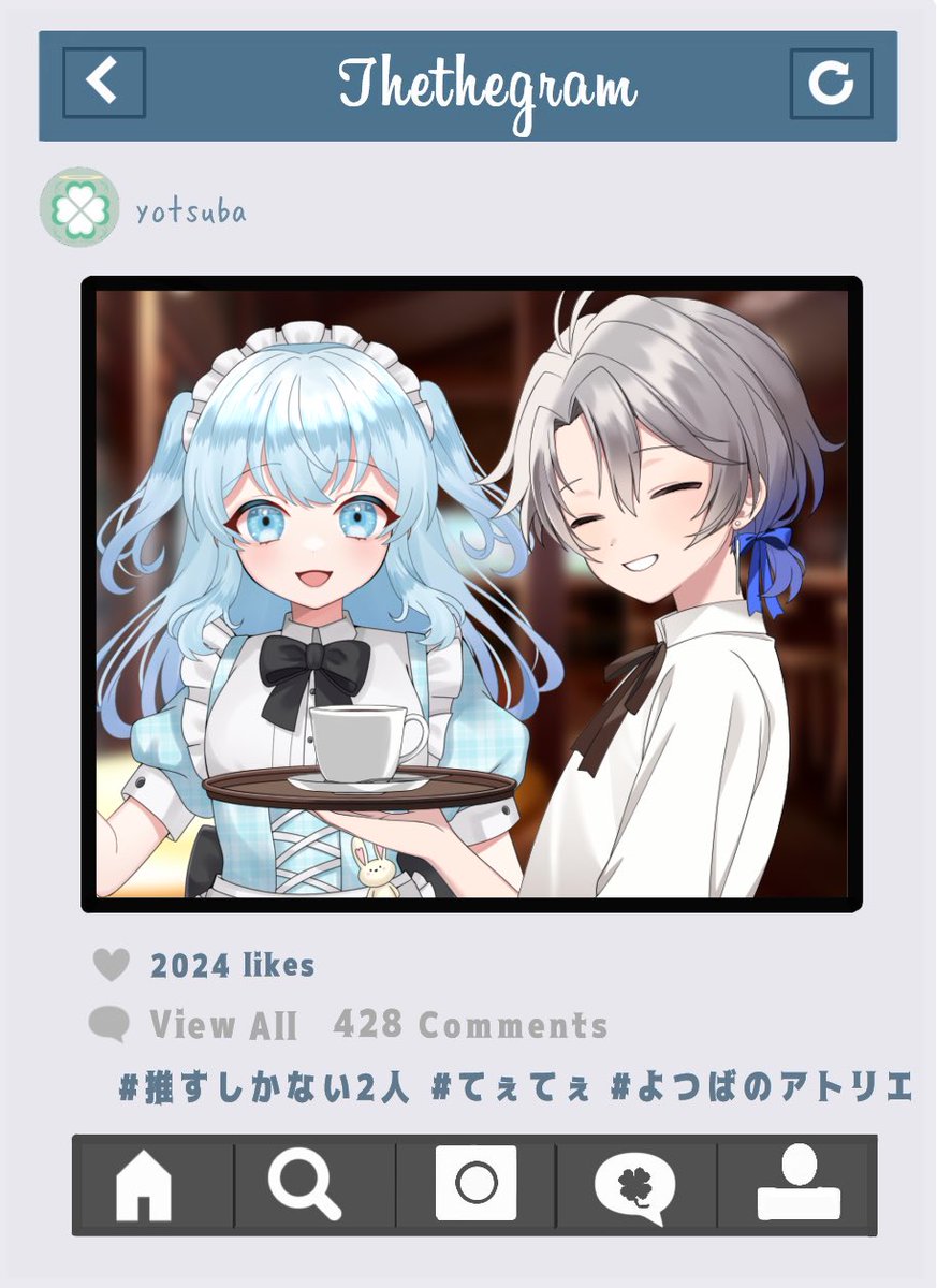 ayami_riu's tweet photo. おはようさぎ🐰🌤️

毎日てぇてぇおはV、4日目は碓氷イオリくんと❣️

歌が上手くて演技もできるかっこいいカフェ店員さん☕️
りうも一緒にカフェでお給仕させてもらっちゃった🤭
たまにはカフェでゆっくり休んでいかない？

今日も幸せハッピーな1日になりますように🍀✨

#さ〜かす https://t.co/kGoVpiBGmY